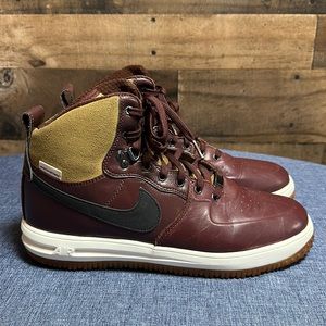 Nike Lunar Force 1 Men's Sneaker Boots  (654481-200) BROWN/BLACK/WHITE Sz 11